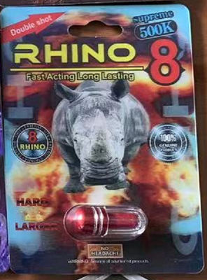 Rhinocéros 8 pilules de construction pour les hommes 1 boîte = 24 pilules